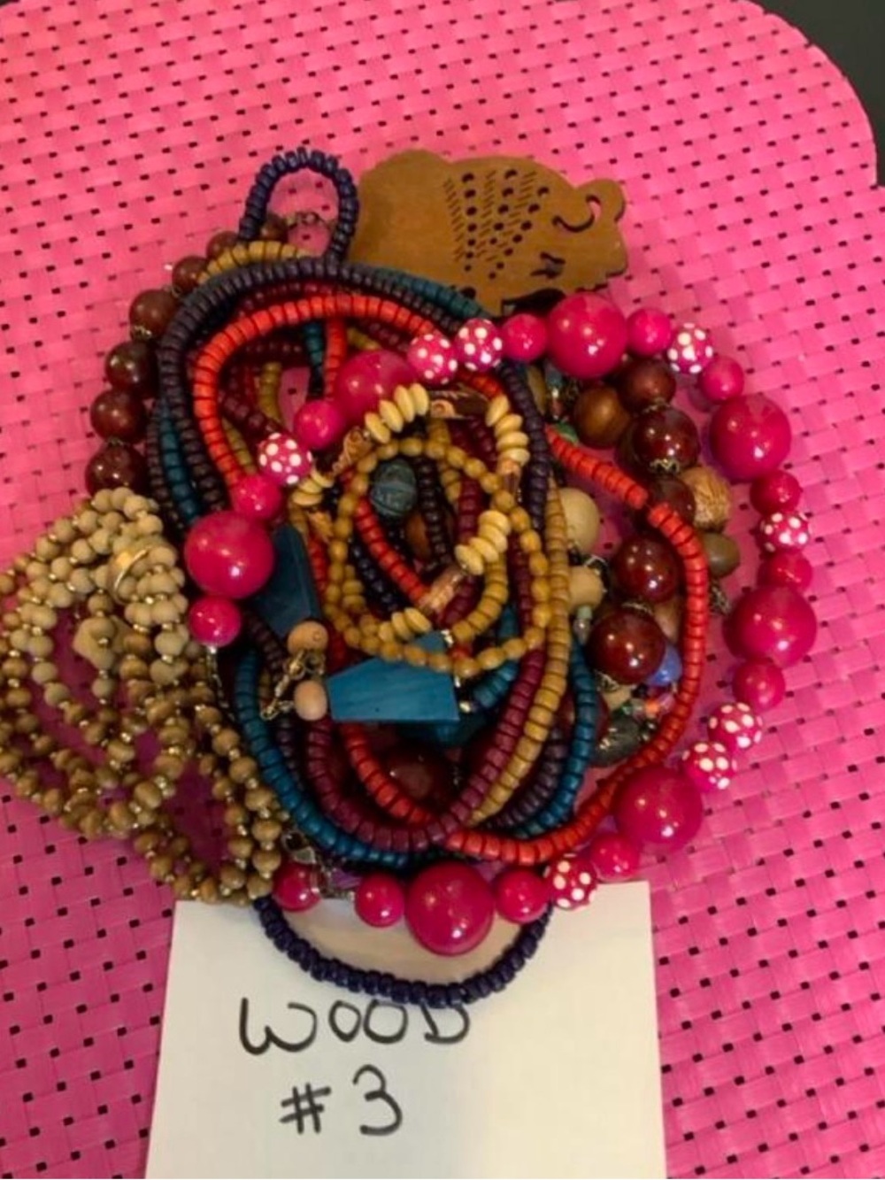 Wooden bracelets and necklaces 10 pc.